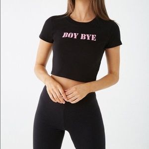 BOY BYE CROPPED TEE